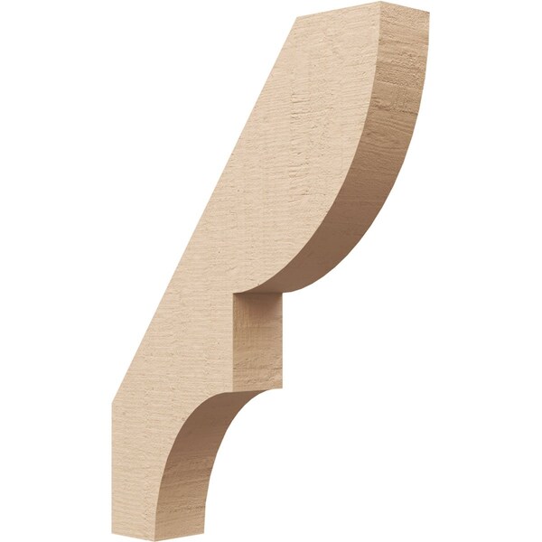 Ekena Millwork 3-inch W x 16-inch D x 22-inch H Ridgewood Rough Cedar Woodgrain TimberThane Knee Brace, Primed BRCUR03X16X22RIDRCPR - main